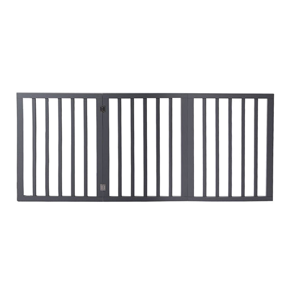 Wooden Pet Gate Dog Fence Retractable Barrier Portable Door 3 Panel