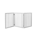 Wooden Pet Gate Dog Fence Retractable Barrier Portable Door 3 Panel
