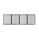 Wooden Pet Gate Dog Fence Retractable Barrier Portable Door 4 Panel