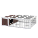 Wooden Rabbit Hutch Chicken Coop Run Cage Large