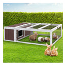 Wooden Rabbit Hutch Chicken Coop Run Cage Large