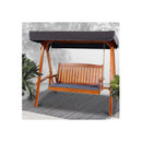 Wooden Swing Chair Garden Bench Canopy 3 Seater Outdoor Furniture