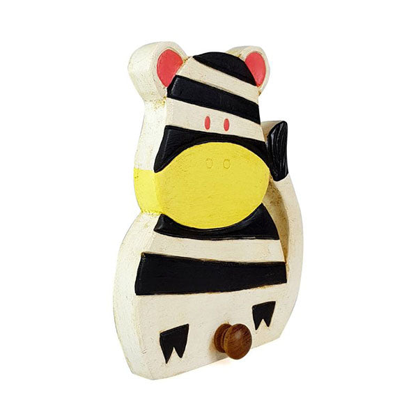 Wooden Wall Hooks Zebra