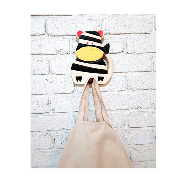 Wooden Wall Hooks Zebra