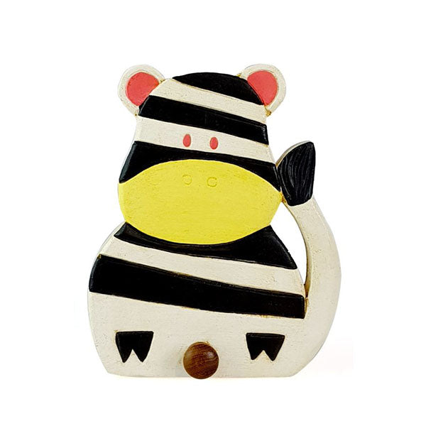Wooden Wall Hooks Zebra
