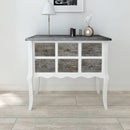 Wooden Console Cabinet with 6 Drawers - White