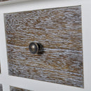 Wooden Console Cabinet with 6 Drawers - White