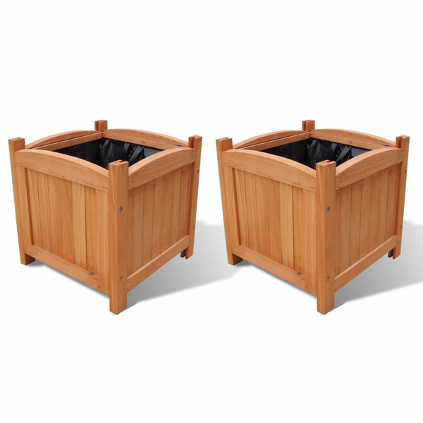 Wooden Planter 30 x 30 x 30 Cm (Set Of 2)