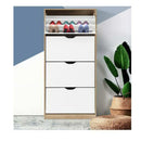 Wooden Shoe Cabinet Organizer 48 Pairs