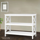 Wooden Storage Console Table - White