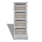 Wooden Storage Rack 4 Weaving Baskets - White