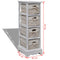 Wooden Storage Rack 4 Weaving Baskets - White