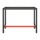 Work Bench Frame Matte Black And Matte Red 110 X 50 X 79 Cm Metal