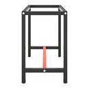 Work Bench Frame Matte Black And Matte Red 110 X 50 X 79 Cm Metal