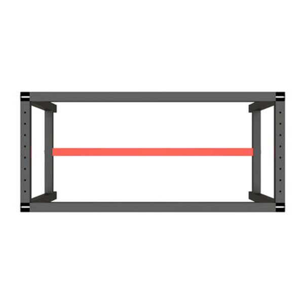 Work Bench Frame Matte Black And Matte Red 110 X 50 X 79 Cm Metal