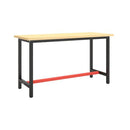 Work Bench Frame Matte Black And Matte Red 140 X 50 X 79 Cm Metal