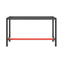 Work Bench Frame Matte Black And Matte Red 140 X 50 X 79 Cm Metal