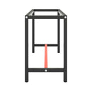 Work Bench Frame Matte Black And Matte Red 140 X 50 X 79 Cm Metal