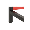 Work Bench Frame Matte Black And Matte Red 180 X 57 X 79 Cm Metal