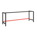 Work Bench Frame Matte Black And Matte Red 220 X 57 X 79 Cm Metal