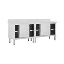 Work Tables With Sliding Doors 2 Pcs Stainless Steel