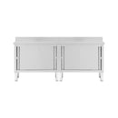 Work Tables With Sliding Doors 2 Pcs Stainless Steel