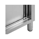 Work Tables With Sliding Doors 2Pcs Stainless Steel