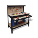 Workbench With Pegboard And Drawer