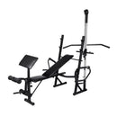 Workout Bench With Weight Rack Barbell And Dumbbell Set