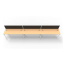 Line Prima 3 Person Single Sided Workstation Beech 1200Mm W X 700Mm D