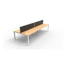 Line Prime 4 Person Double Sided Workstation Beech 1500Mm W X 700Mm D