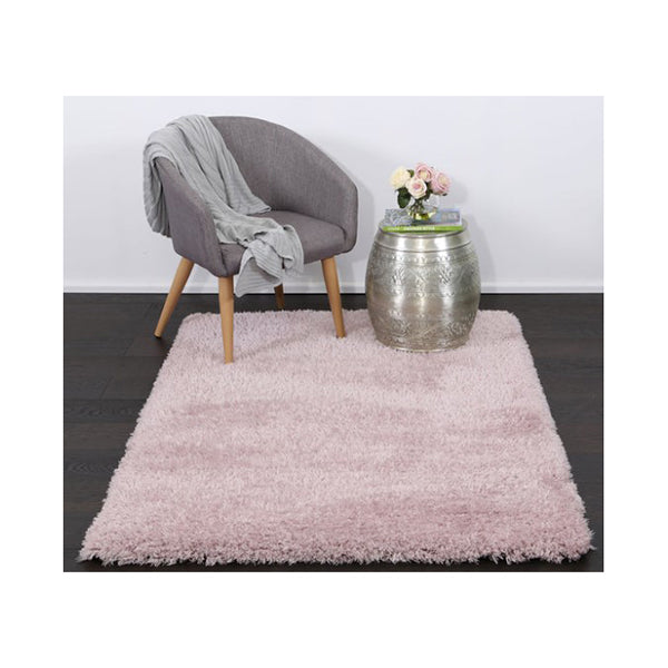 Woven Wool Soft Ultra Thick Pink Shaggy Rug