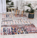Bohemian Moroccan Fes Silver Pink Rug