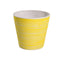 Yellow And White Engraved Pot