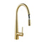 Brushed Gold Kitchen Sink Mixer Tap Round Pull Out Tap Laundry Sink