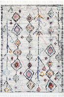 Bohemian Moroccan Taza White Rug