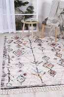 Bohemian Moroccan Taza White Rug