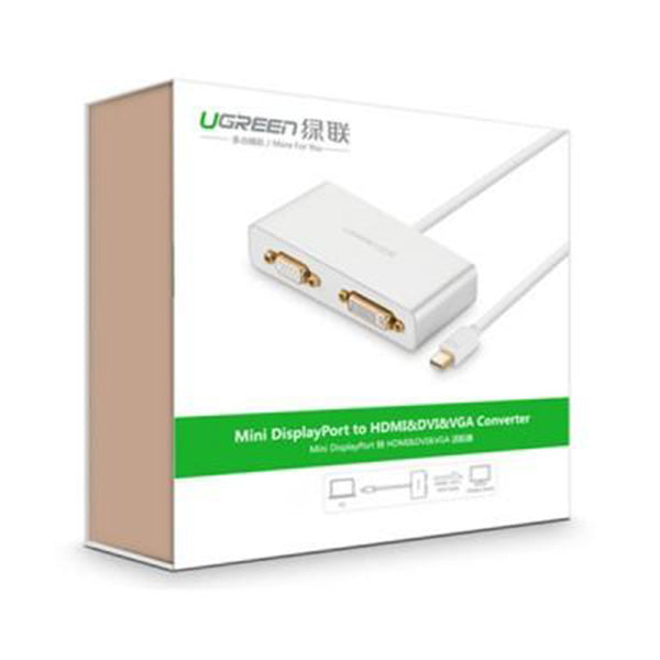 UGREEN 3-in-1 Mini DisplayPort to HDMI & VGA & DVI Converter