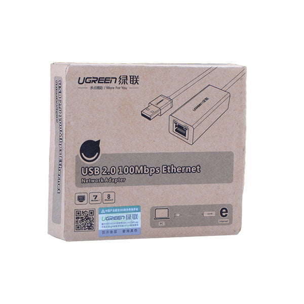 Ugreen 20254 USB2.0 10/100 Mbps Newwork Adapter - ABS Case