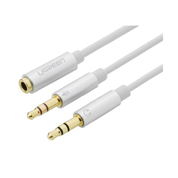 UGreen 3.5mm Female to 2 male audio cable White 20897