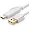 UGREEN USB 2.0 to type C + micro USB cable 1M White