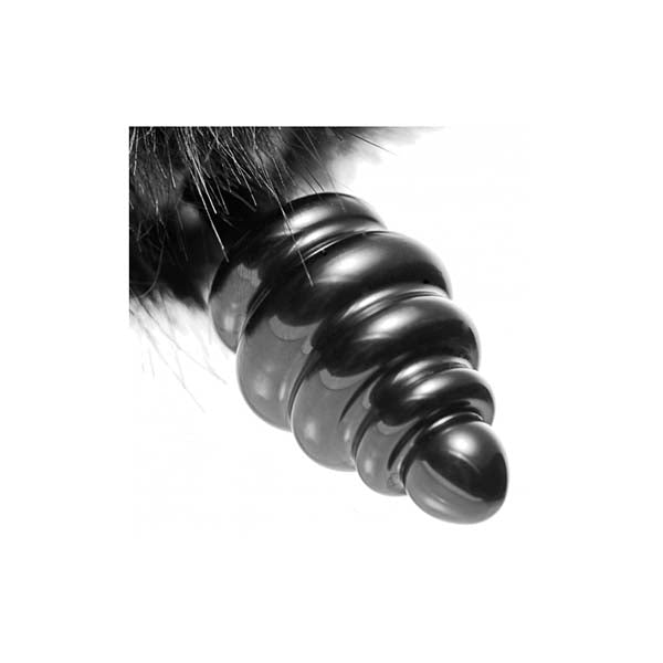 Black Bunny Tail Anal Plug