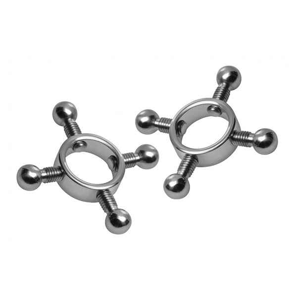 Rings Of Fire Stainless Steel Nipple Press Set Silver