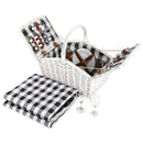 2 Person Picnic Basket White Deluxe