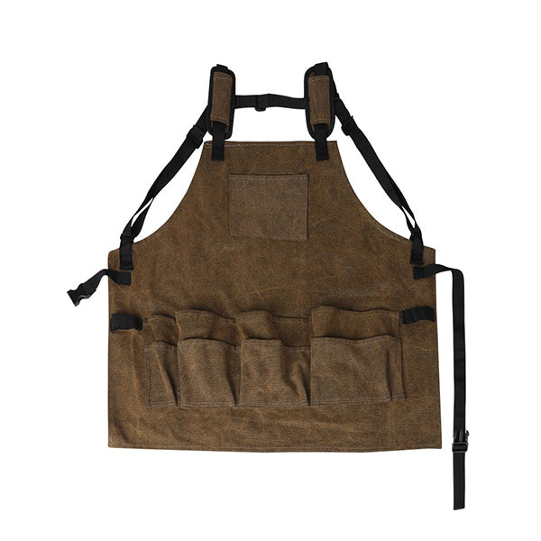 Waxed Canvas Tool Apron Adjustable Workshop Waterproof Woodworking