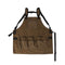 Waxed Canvas Tool Apron Adjustable Workshop Waterproof Woodworking