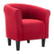 2 Piece Armchair And Stool Set Wine Red Fabric