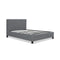 Single Size Bed Frame Base Mattress Platform Fabric Wooden Grey Neo