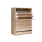 Shoe Cabinet Storage Rack 24 Pairs Organizer Shelf Cupboard Oak