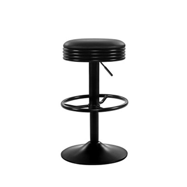 2X Kitchen Bar Stools Gas Lift Bar Stool Chairs Swivel Barstools Black